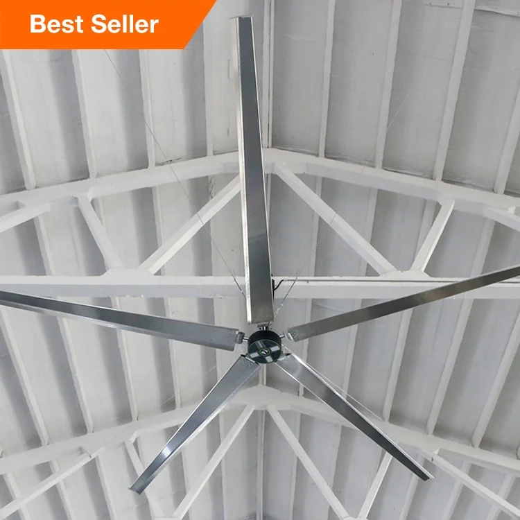 Самые популярные HVLS большие промышленные потолочные вентиляторы улучшают циркуляцию