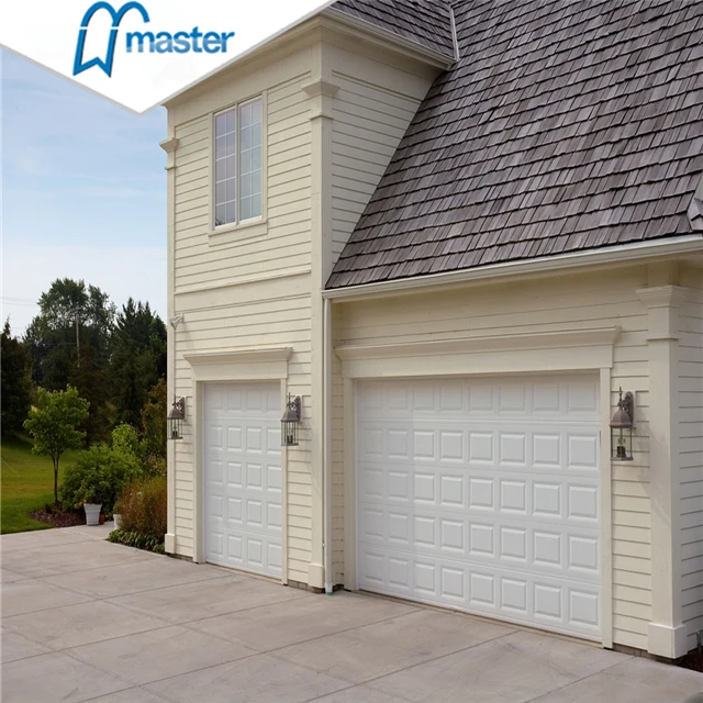 Master Well  Hot Sale Automatic Contemporary Residential Aluminum Tempered Plexiglass Overhead Garage Doors For Homes