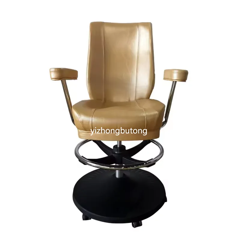 2024 Hot Sale Casino Bar Internet Cafe Gaming Chair Yellow Pu Leather Lift Chair Soft Poker Table Chair Set