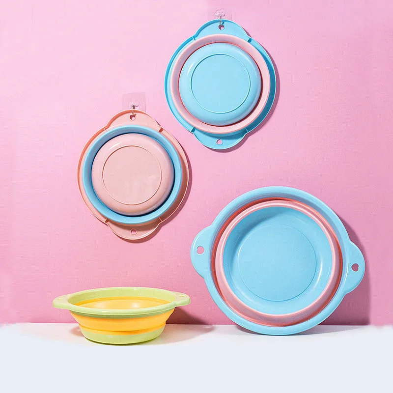 luxury unique Blue Pink portable adjustable folding plastic pp TPR material baby bathroom hair hand face shampoo wash basin