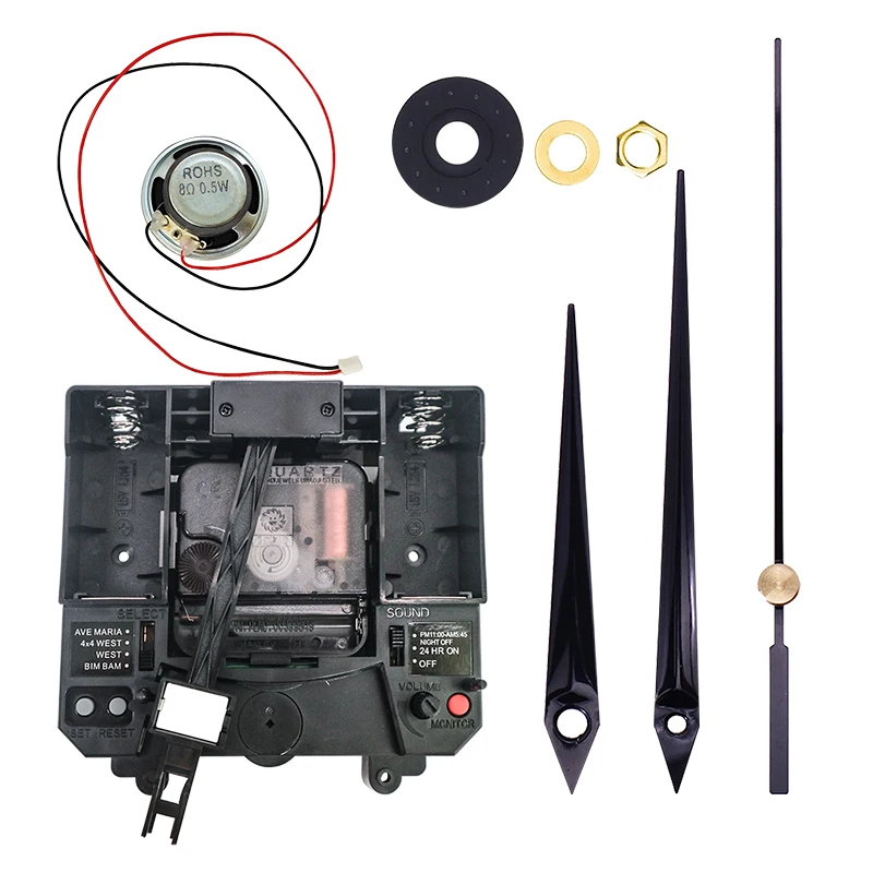 12888 Youngtown Clock Mechanism With 4x4 Westminster Music Chime Box With Clock Hands and Pendulum Swing Holder  DIY Clock Kits