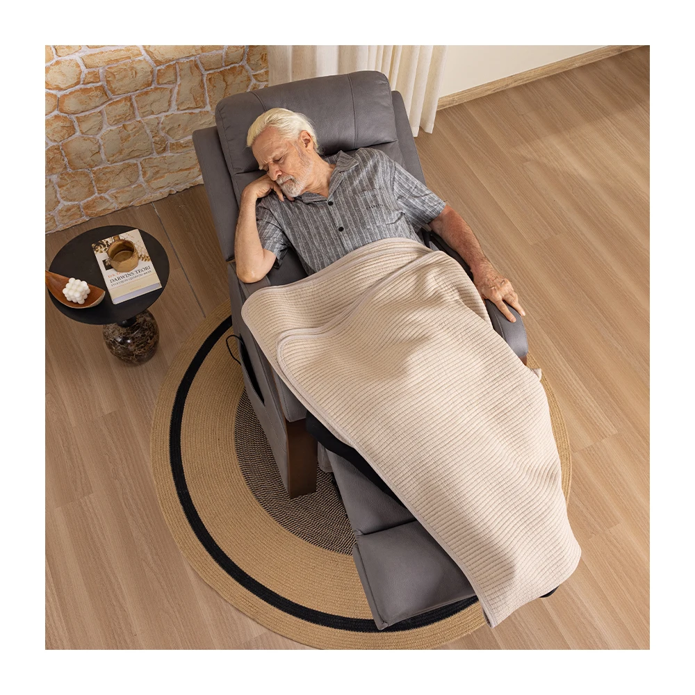 Tecforcare Elderly care products leather electric recliner sofa with roller patient home care medical sofa for living room