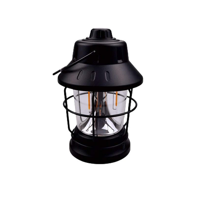 Portable Tent Vintage Lamp USB Rechargeable Water Proof Retro Outdoor LED Camping Light Lantern