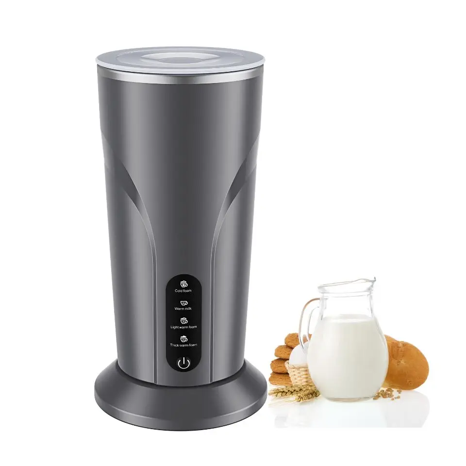 SHARDOR Hot & Cold Froth Electric Milk Steamer Soft Foam Maker Cappuccino Non-Stick Interior Stainless Steel Milk Warmer