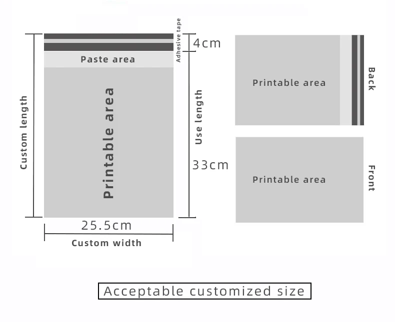 Custom Printed Brand Logo Frosted Clear Grey Zipper Plastic Bag Shipping Inner Packages Clothing Bags For Brand Zip Lock Bags