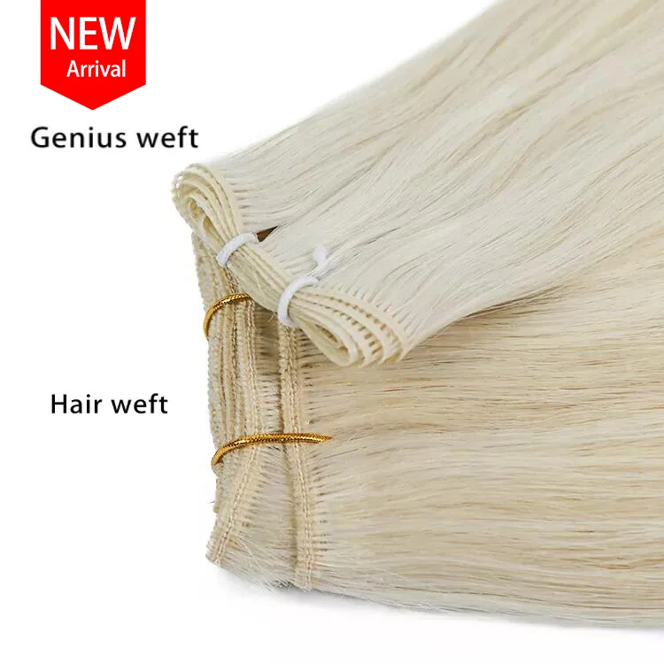 2022 New Arrival 100% Human Hair handtied weft Thick Ends Can Be Cut Invisible Genius Weft Hair extension
