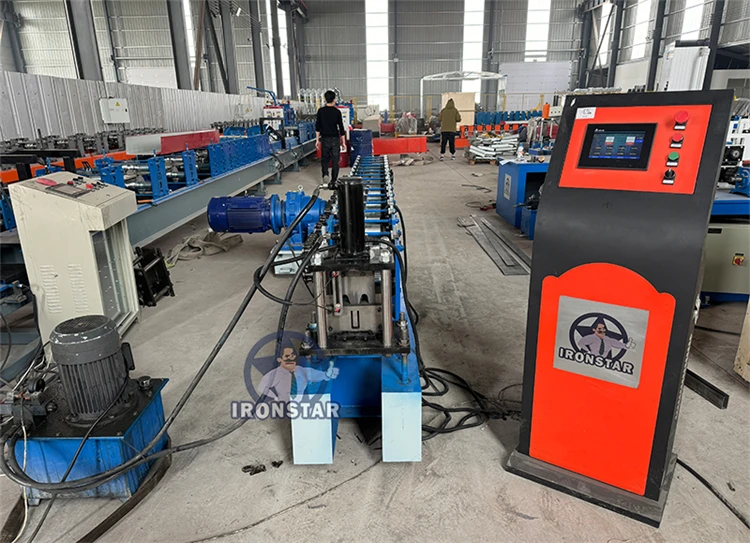 IRONSTAR 30*50mm and 30*70mm 2 Sizes in 1 U Guide Rail Roll Forming Machine for Nicaragua