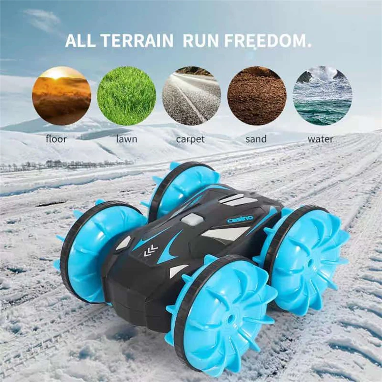 New product Amphibious Car Waterproof Driving Rotate Rc Cars Kids Remote Control Toy Car
