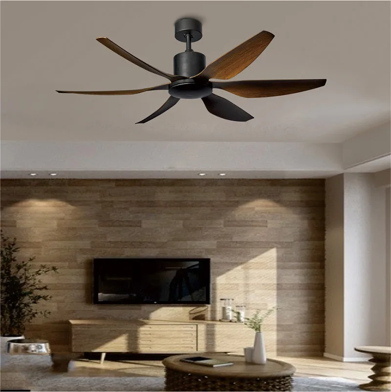 Household ceiling fan with light, high wind power, DC frequency conversion and mute 66 inches