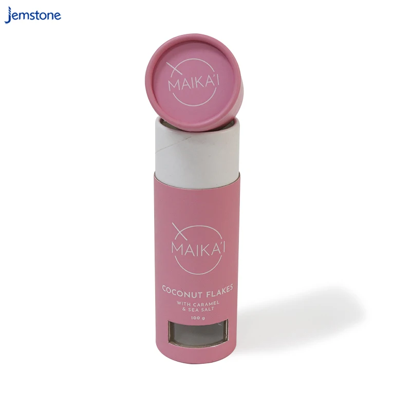 Resealable Bath Salt Packaging Cardboard Cylinder Natural Ocean Sea Salt Cardboard Tube Packaging