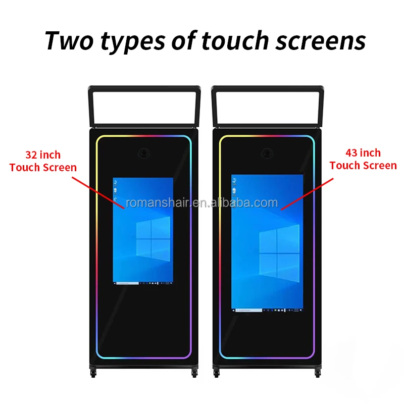Portable Led Frame Digital Selfie Photo Booth Magic Mirror 70 65Magic Mirror Photo Booth with Printer