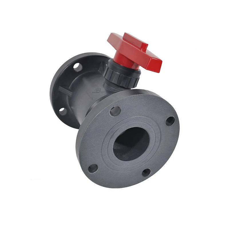 150 Class 2 Way ANSI GB Chemical grade UPVC CPVC FRPP manual plastic flange ball valve Chlorinated PVC ball valve