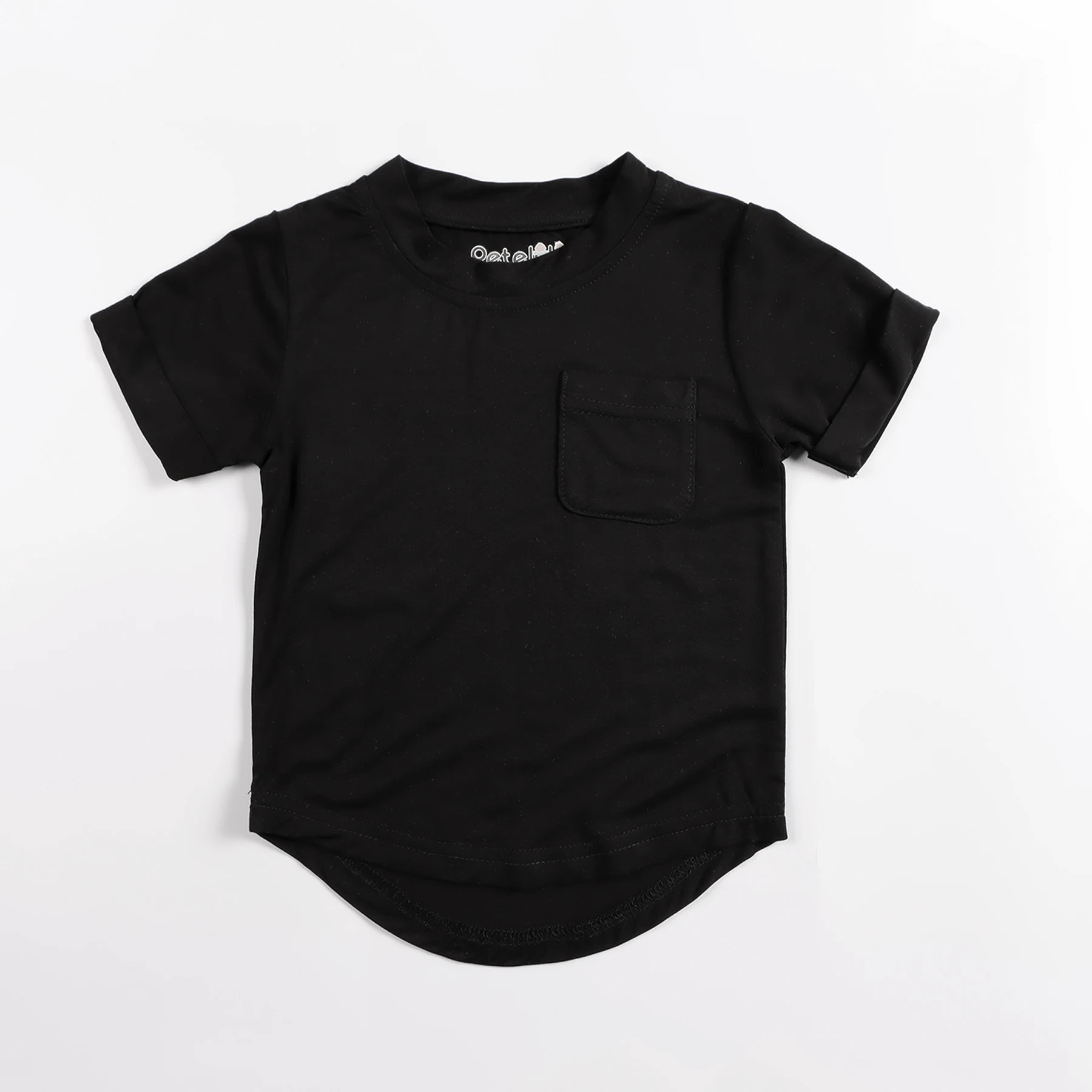 Kids Blank bamboo T Shirts Tops For Child Infant Custom Summer Solid Tee Children Boy Oversize Kids Clothing