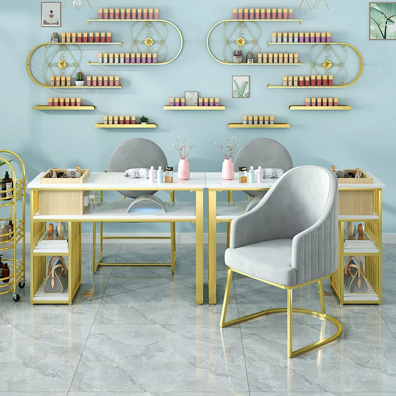 Japanese double deck multi function table and chair set with drawer and socket