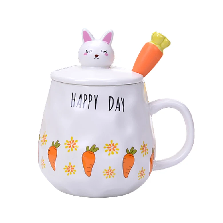 Ceramic Cup Mug with spoon,Home indoor Accessories Decoration Mug Accessories Ceramic Crafts house Gift Accessories