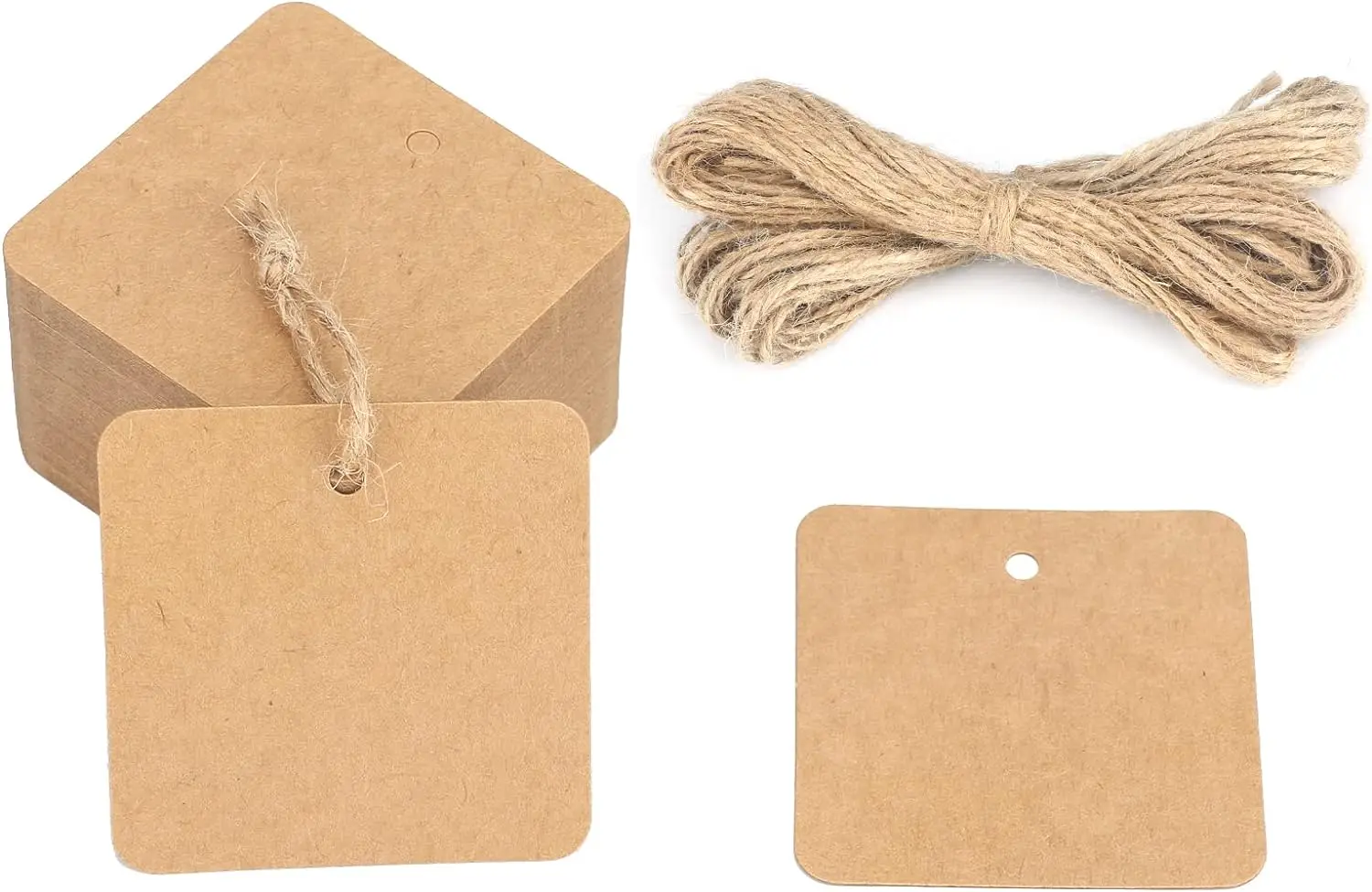 Premium Gift Tags Double-Sided Kraft Paper Price Tags for Wedding Christmas Day Thanks giving