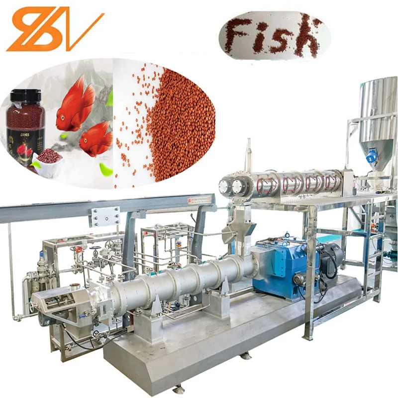 China factory aquaculture floating fish feed pellet meal extruder processing machine price