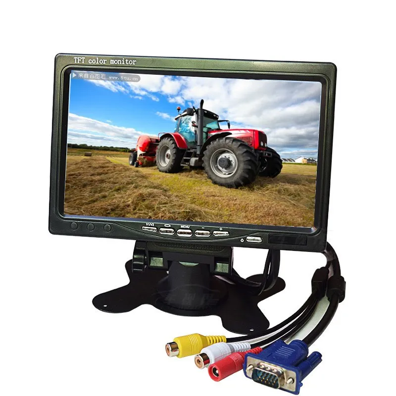 7 inch display mini AV input with screen DVD player function small home desktop LCD computer monitor