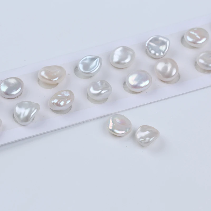 Perler Beads Best Selling  A Pair of  9-10mm  Good Quality Keishi Pearls  Real Natural Pearls  Baroque Shape Purple Keshi Pearls