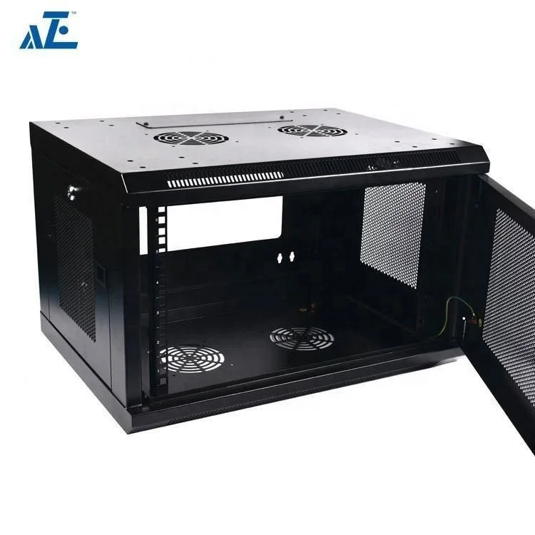 15U Wall Mount Server Rack Cabinet 18 in. Deep with locking Perforated Front and Side Doors