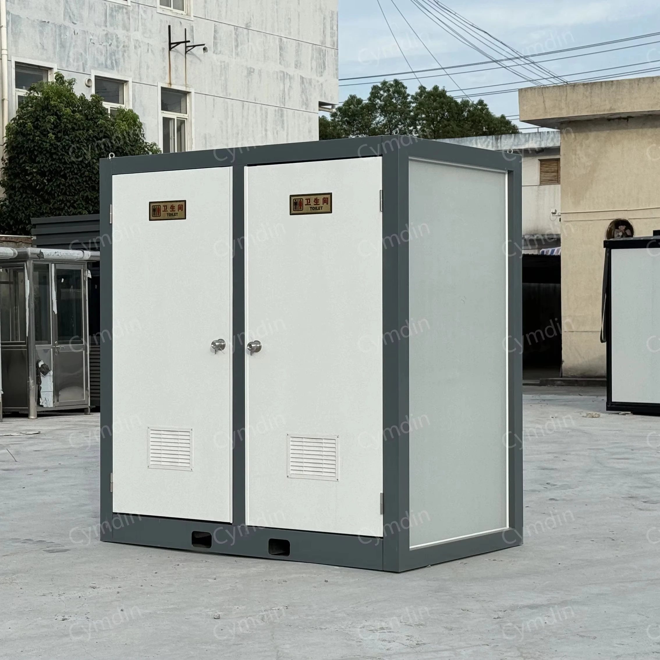 Cymdin Quick Build Mini Outdoor Camping Travel Mobile Toilet Aluminum Portable Toilet with Shower for Mobile Home Prefab Houses