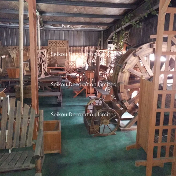 Patio Wooden Storage Bench with Open Seat