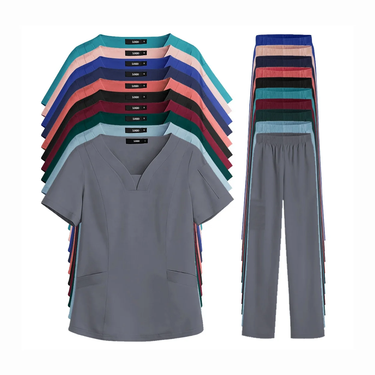 Uniform Medical Joggers Hospital Scrubs Short Sleeve Nursing Scrubs Sets