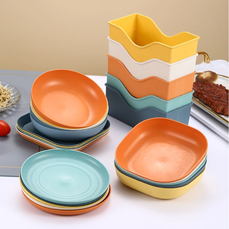 Cheap Food-grade plastic spitting bone  plate Japanese style fruit snack dessert kitchen table waste storage  plate with