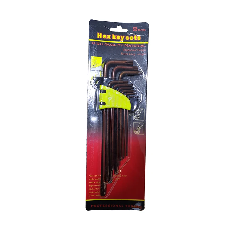 S2 material 9pcs set star head torx L type allen key Hex key wrench set