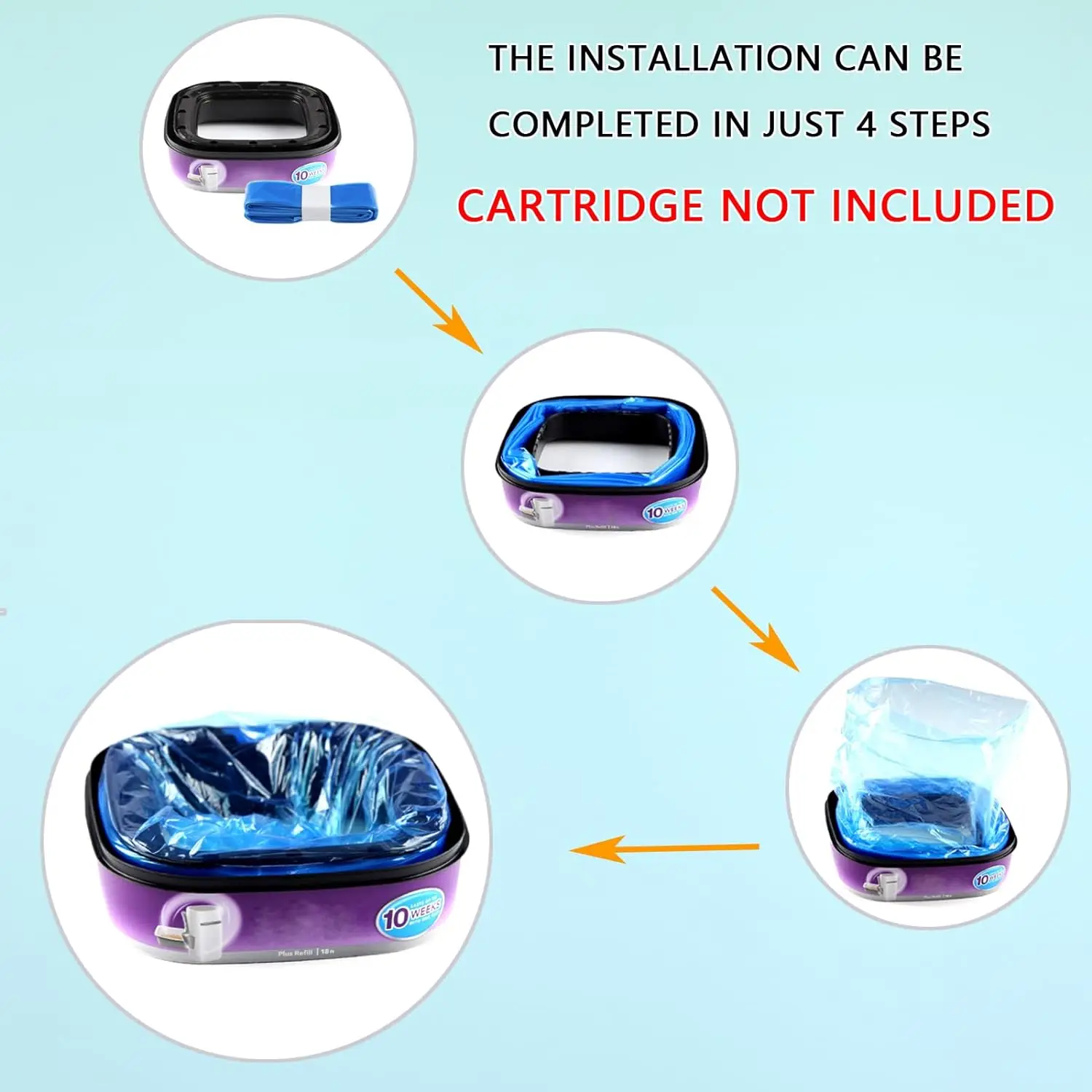 Disposal Refills Cassettes for AngelCare,Tommee Tippee Twist & Click