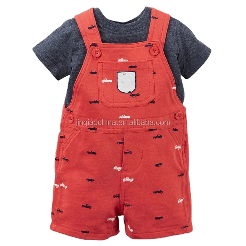 Hot Sale Baby Boy Clothes 2 Pieces Summer Sets Bulk Shirt and Pants Wholesale Kids Clothing Short Sleeve OEM Service Floral 2pcs