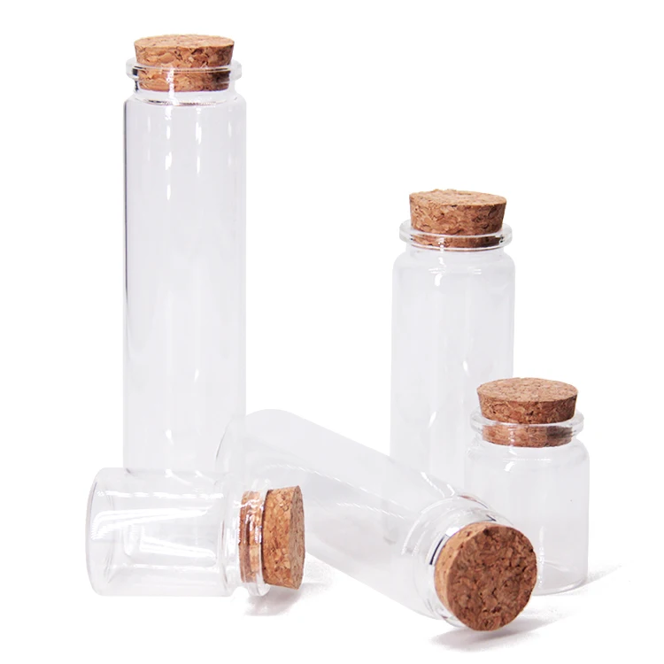 47Mm Diameter Durable Portable Diy Containers Straight Mouth  Small Glass Bottles For Diy