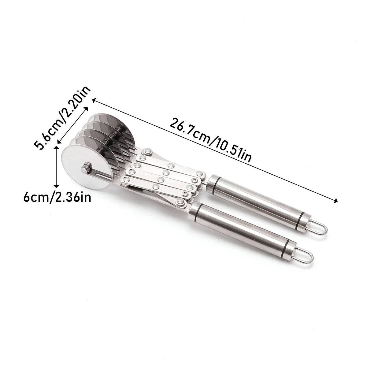 Stainless steel  5 wheels pizza roller dough cutter pastry cutter