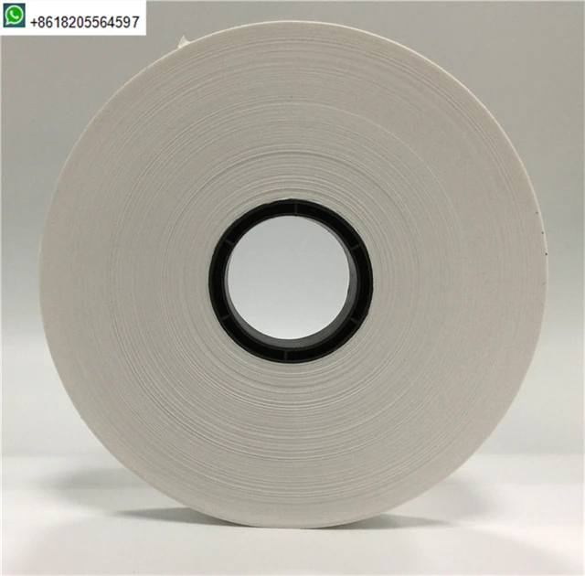 Heat adhesive banding money bundles tape white paper banding tape 20mm money banding tape for bank banknote banding machine