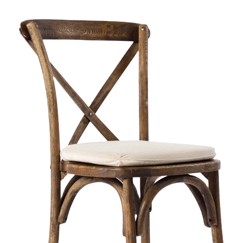Hot Sales Stackable Oak Wood Cross Back Chair/Wedding Chair
