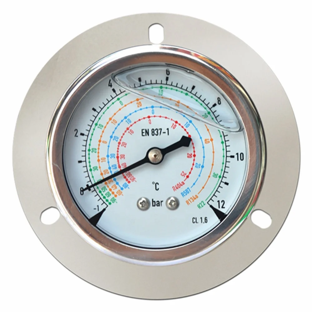 All Stainless Steel Refrigeration Pressure Gauges for freon refrigeration