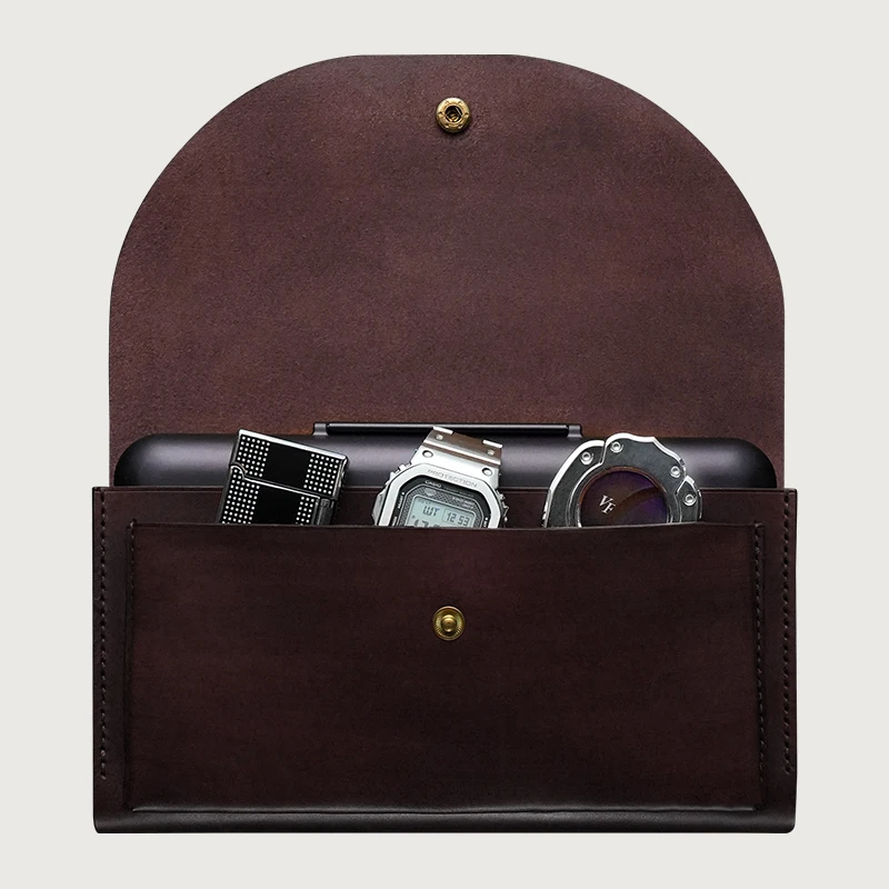 Wholesale Hot Sale Calfskin material Cigar Accessories Travel Cigar Humidor Leather Holder