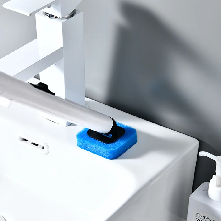 Newly Replaceable Refill Heads Disposable Toilet Cleaning Brush For Bathroom Sponge head Toilet brush with base