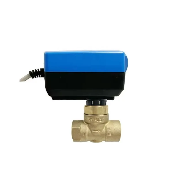 220V Power Supply Electronic Actuators 3 Wire Water Valve for Air-Conditioner Two-way Electric Valve