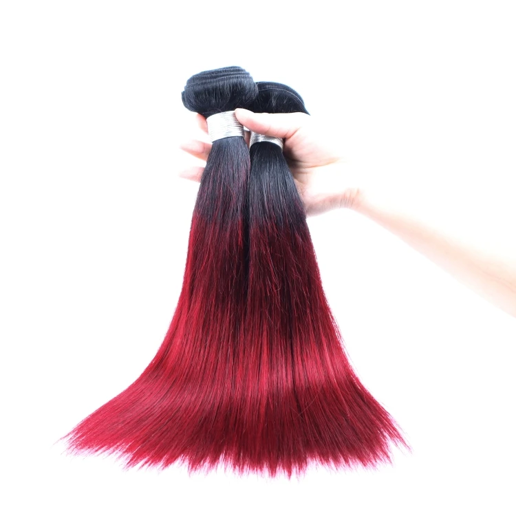 Ombre 1B/4/27 1B/27 1B/30 1B/99J Factory Direct Selling 100% Unprocessed Virgin Human Hair Cuticle Aligned Bundles with Closure