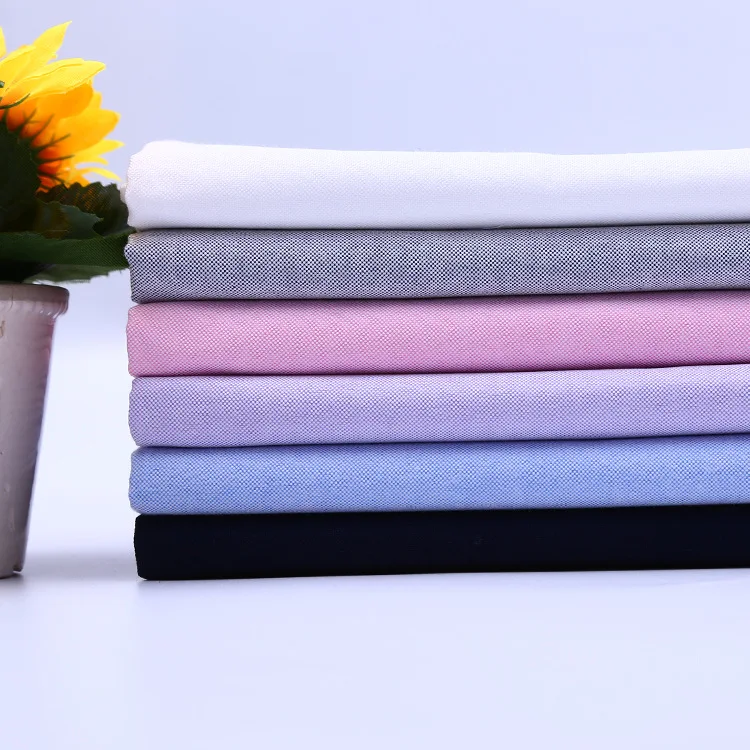 Cotton Polyester 150D Oxford Fabric for Shirt Double Color Yarn Dyed Cvc Cloth