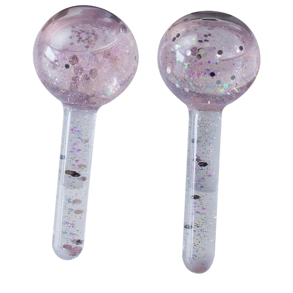 Beauty shop cosmetic gift set facial spa massager products big size Face ice globes with glitters