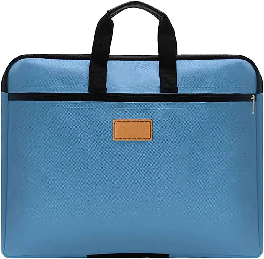Oxford File Bag with Handle A4 Paper Size Oxford File Wallet Briefcase Accordion File Folder Storage Bag