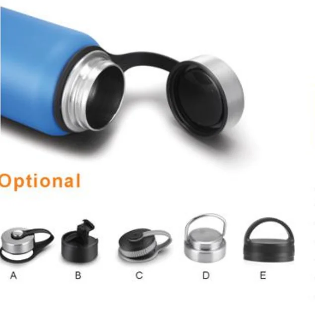 Amazon Custom Wide Mouth Sports Water Bottle  Double Wall thermos Insulated Stainless Steel Vacuum Flask