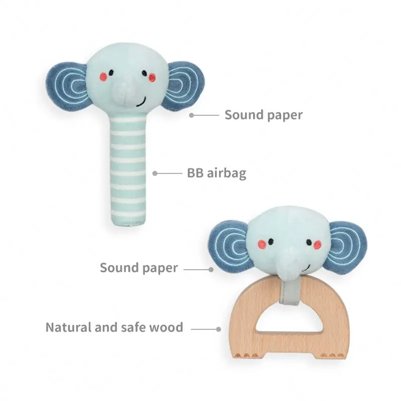 Baby Comfort Bed Wrapped Plush Toy Doll Anting Towel Plush Rabbit Doll Hand Doll BB Stick Baby Hand Stick