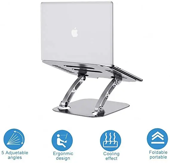 Подставка для ноутбука, алюминиевый эргономичный портативный компьютер, подставка для ноутбука, регулируемая подставка с несколькими углами