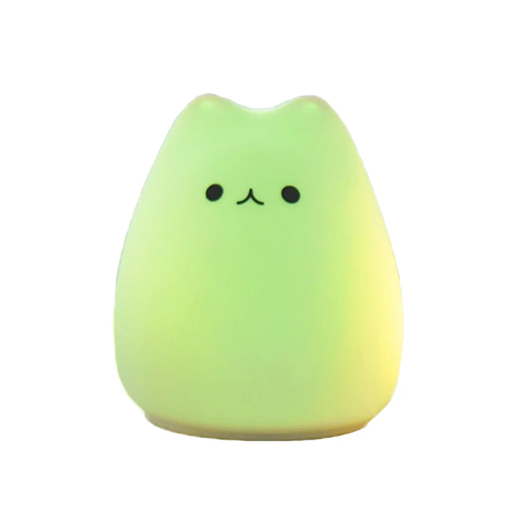 7 Colors LED Night Lights Battery Cat Shape  Bedroom Decor Desk Lamps for Kid Room Bedside Lamp Christmas Gift