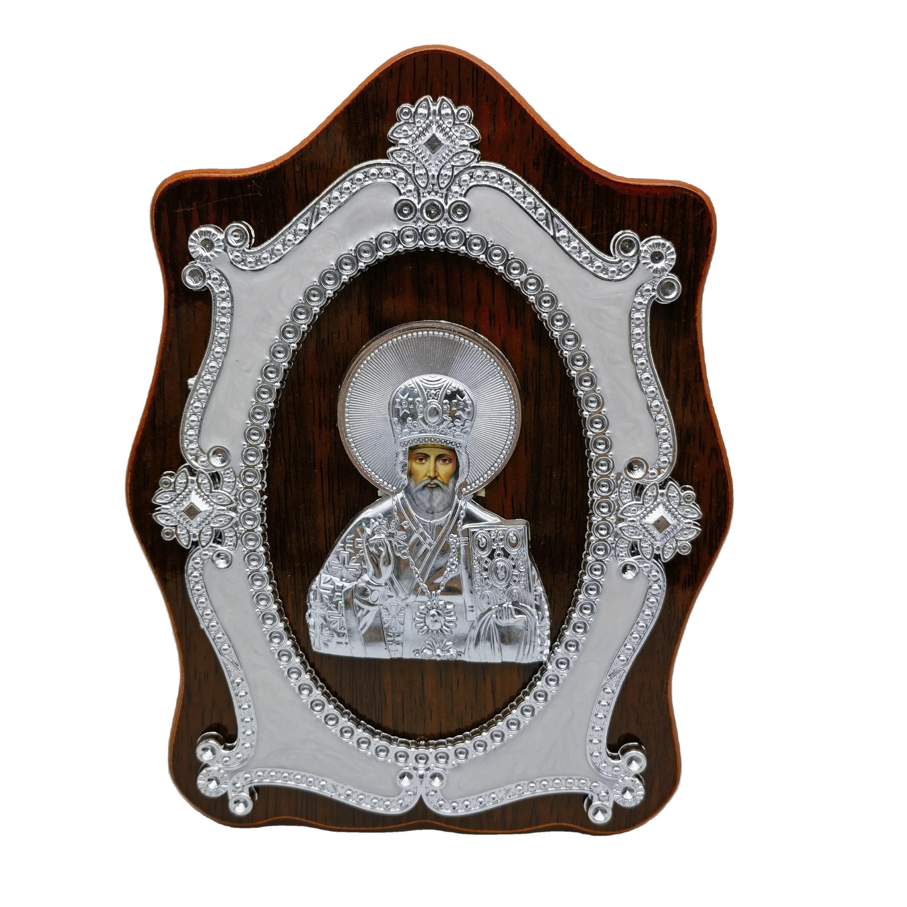 Factory Direct sales religious Maria Jesus ornaments wooden ornaments plastic photo frames