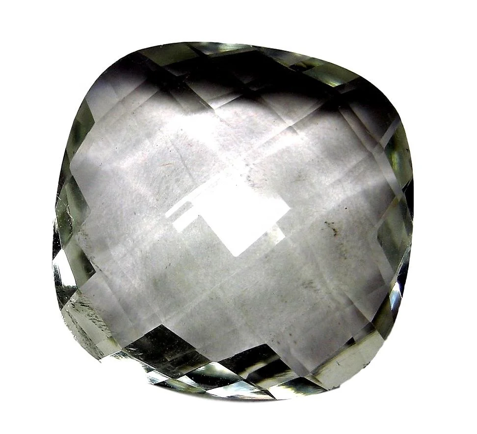 Loose Green Amethyst Natural Gemstone Cushion Shape Beads Cut on custom orders and various other shapes and sizes