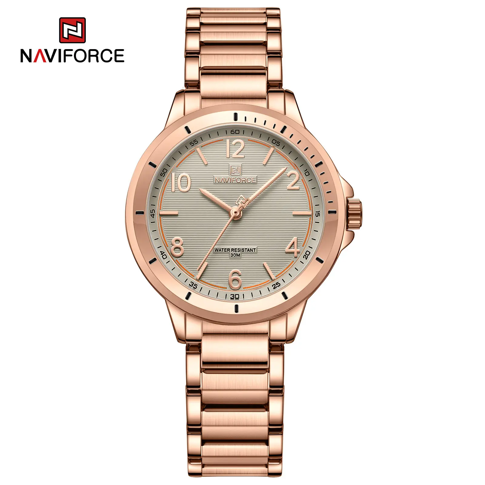 NAVIFORCE NF5021 популярные OEM женские кварцевые часы низкая цена браслет из нержавеющей стали водонепроницаемые светящиеся минималистичные наручные для отдыха